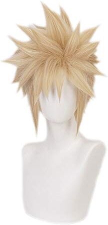 GJBXP Parrucca Anime Final Fantasy VII Cloud Strife Parrucca corta Costume Cosplay Resistente al calore Capelli sintetici Uomini Parrucche da carnevale