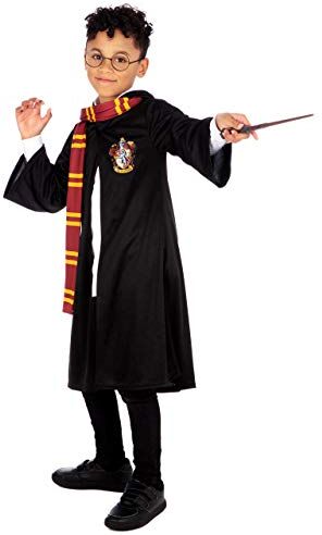 Harry Potter Costume   Mantello Gryffindor   Travestimento Bambino Hogwarts   Vestito da Magno per Bambini Nero 5-6 anni