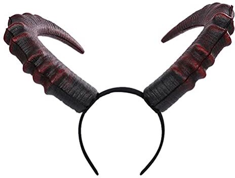 Generic Corno di decorazioni di Halloween alla moda, accessori per costumi per capelli, fascia da ballo per cosplay di fascia per capelli di carnevale in maschera