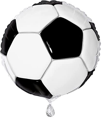 Unique Party Calcio Palloncino in Foil, 45 cm, Bianco e Nero,