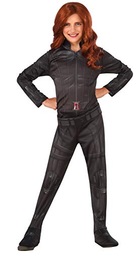 Rubie's - Costume Black Widow Captain America Marvel Bambini, Nero, S, 620767