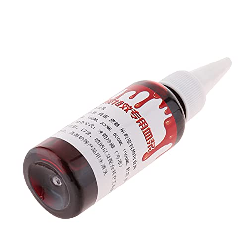 Srliya Sangue Finto Commestibile Professionale, Sangue Finto Speciale Halloween, Cicatrici Da Ferita Trucco Zombie Fantasia Sangue Finto Per Halloween, Festa Di Natale, Carnevale (50 ml