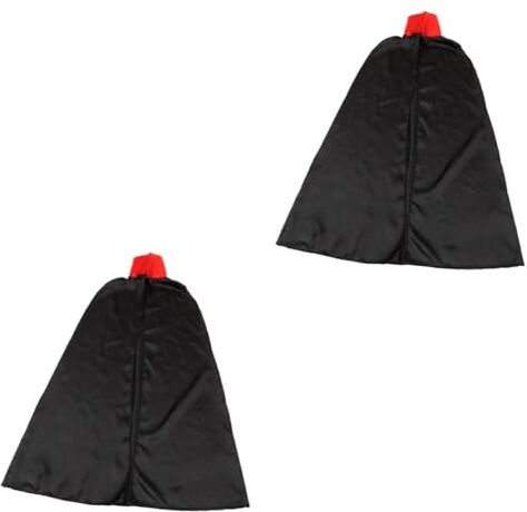 ERINGOGO 2 Pezzi Mantello Nero Cape Kids Decorazioni Di Nozze Bambini Cavaliere Costume Raso Unisex Veste Gotico Medievale Cappotto Cavaliere Darth Cosplay Costume Festa Di Halloween