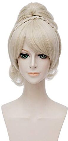 FZYUYU Cosplay wig Ff15 Final Fantasy Xv Lunafreya Nox Fleuret Principessa Luna Cosplay Parrucca corta bionda resistente al calore in fibra Costume parrucche+berretto