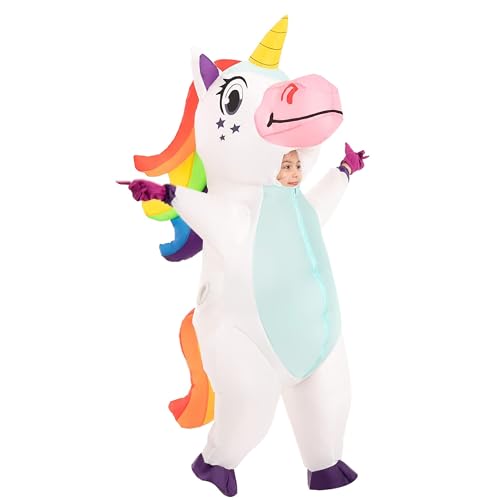 Spooktacular Creations Costume gonfiabile per tutto il corpo dell'unicorno unisex di Halloween delle