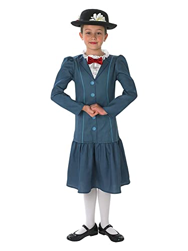 Fancy Me Rubie' s ufficiale 1960S Mary Poppins + Hat Girls 60S Disney Childs costume travestimento, Medium Ages 5 6 anni