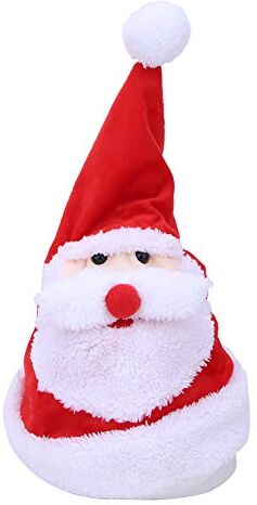 Natudeco Lovely Electric Christmas Santa Claus Hat Christmas Decoration Party Holiday Trim Capodanno Festive Toys Accessori con musica leggera per Girl Boy Bambini Kids(Cappello di Natale per bambini)