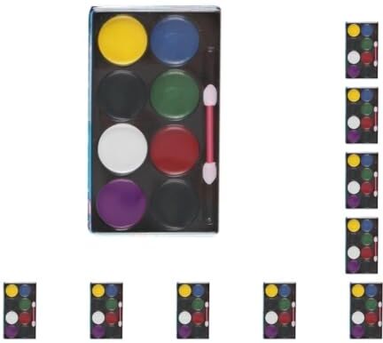 Paowsietiviity 10 set Viso Corpo Pittura A Olio Arte Trucco Set Clown Viso Strumenti di Trucco Halloween Party