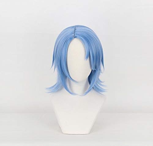 GJBXP Anime Kingdom Hearts Iii Aqua Cosplay Parrucca Corta Blu Fibra Resistente Al Calore Capelli Costume di Carnevale di Halloween Gioco di Ruolo Parrucche Kumz3629