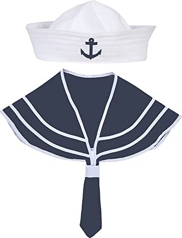 WIDMANN MILANO PARTY FASHION SAILOR" dress-up set (collar, hat) -