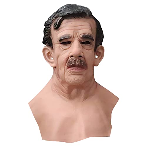 Yinguo Parrucca con faccia da nonno alieno per feste di Halloween, 9 pezzi, copricapo spaventoso per Halloween, copricapo spaventoso a forchetta per cosplay, feste (spettacolo, taglia unica)