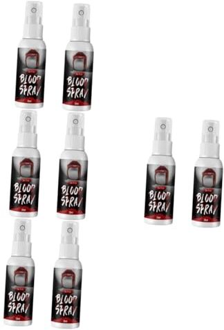 minkissy 8 Pezzi Sangue Finto Spray Cosplay Costume Costume Vampiro Gioco Di Ruolo Festa Di Halloween Trucco Spaventoso Trucco Di Sangue Spray Sangue Halloween Portatile