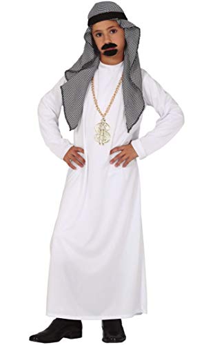Fiestas GUiRCA Costume da sceicco arabo per bambino età 7-9 anni