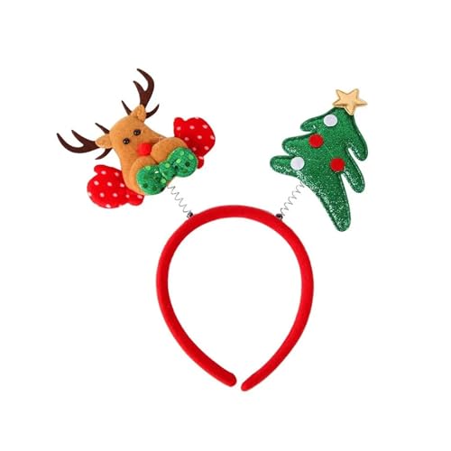 BAFFII Fascia natalizia, For la casa Alce Babbo Natale Pupazzo di neve Albero di Natale Fascia Accessori for capelli Decorazioni di Natale Capodanno Decorazioni di buon Natale, Forniture per feste (Colore