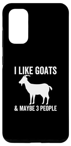 I Like Goats & Maybe 3 People Funny Farm Introvert Custodia per Galaxy S20 Mi piacciono le capre e forse 3 Persone Funny Farm Introverso