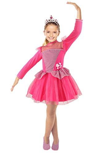 Ciao - Barbie Principessa Ballerina Costume Travestimento Bambina Originale (Taglia 5-7 Anni), Rosa,