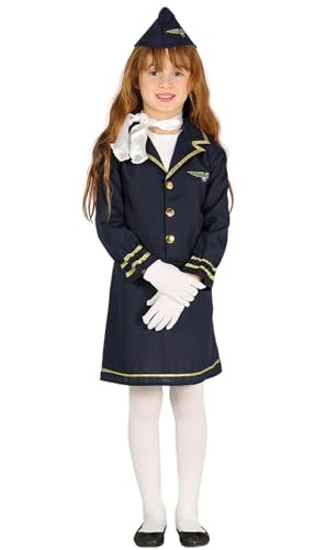 Fiestas GUiRCA Costume da Hostess Uniforme per Bambina S1-(5/6 Anni)