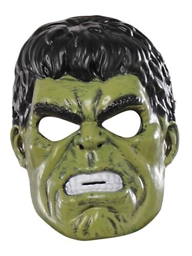 Rubie's Hulk The Marvel Avengers Deluxe-Maschera per bambini, Cartone animato, Verde, Taglia unica, 39215