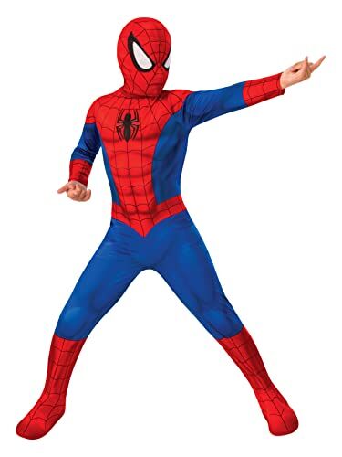 Rubie's Rubie´s 702072 Costume Classico Spider-Man Marvel Official, Bambino, Rosso/Blu, Taglia M (5-6 anni)