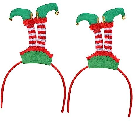 Beaupretty 2 Pz Copricapo Anziano Della Gamba Pantaloni Graziose Fasce Cerchio Per Cosplay Pagliaccio Costume Da Elfo Di Natale Plastica Mancare Maglione Per