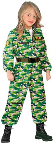 WIDMANN MILANO PARTY FASHION Costume bambino pilota jet da combattimento, tuta, pilota, uniforme, costume, carnevale