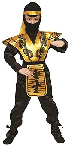 Dress Up America Costume da ninja d'oro Costume da guerriero feroce samurai per ragazzi e ragazze