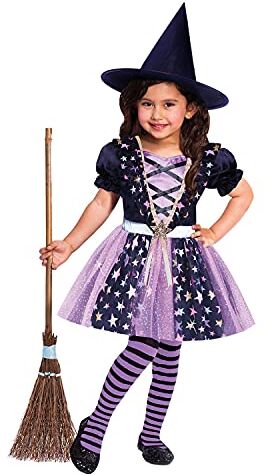 amscan Costume da strega Starlight da bambina, 2-3 anni