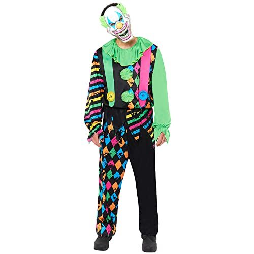 amscan 9917867 Costume da clown horror da uomo, per Halloween, multicolore, XL