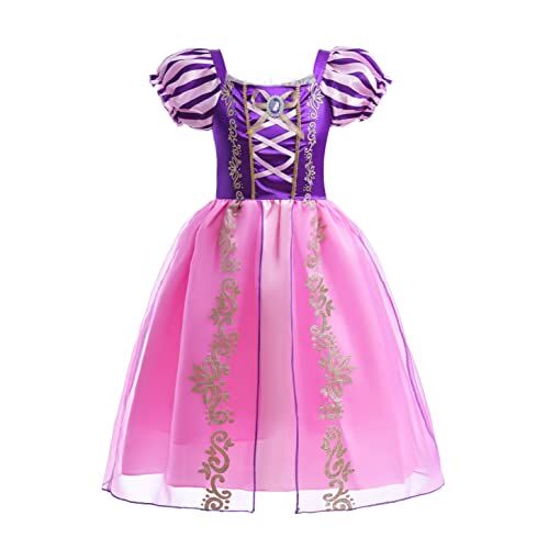 Lito Angels Costume da Principessa Rapunzel per Bambina, Vestito da Festa di Compleanno, Taglia 10 Anni