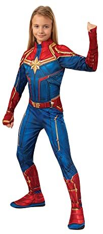 Rubie's -Captain Costume Ufficiale da Capitan Marvel, per Bambini (-M), Multicolore, Medium Age 5-7 Anni