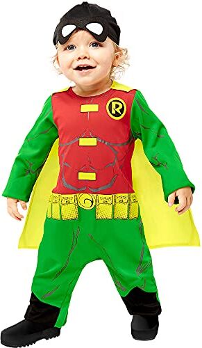 amscan Warner Bros Costume classico Robin (6-12 mesi), unisex, per bambini, verde