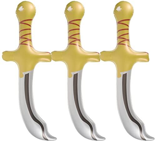 Amosfun 3pcs spade gonfiabili Spade pirata gonfiate giocattolo gonfiato per il gruppo a tema pirata cosplay Halloween