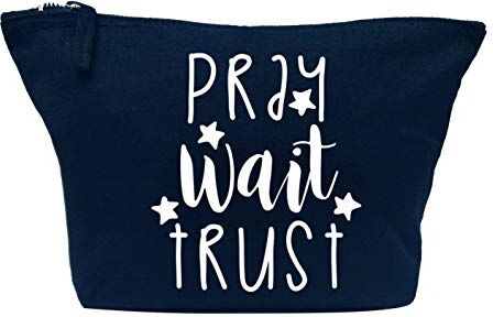 Creative Flox Trousse per trucco creativo, motivo: Pray Wait Trust