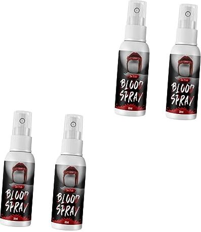 FRCOLOR 4 Pcs Sangue Finto Spray Costumi Di Halloween Decorazioni Di Halloween Giochi Di Ruolo Horror Trucco Divertente Halloween Sangue Finto Spray Per Il Trucco Sangue Realistico