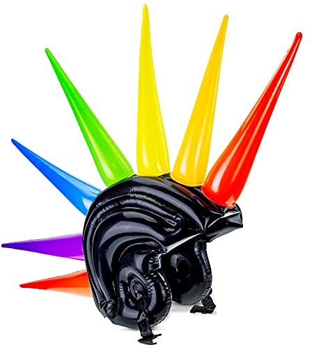 WIDMANN INFLATABLE MULTICOLOR SPIKES HELMET" 90 cm -