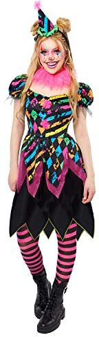 amscan 9917873 Costume da clown horror per Halloween, da donna, multicolore, taglia: 48-50