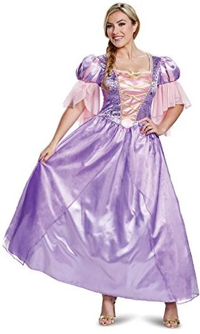 DISGUISE Costume da donna ufficiale Disney Princess Rapunzel Deluxe per adulti, viola, L