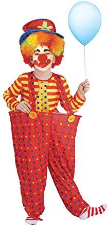 Ciao Clown Pagliaccio Hoop Costume Bambino, Rosso/Giallo, 8-10 anni