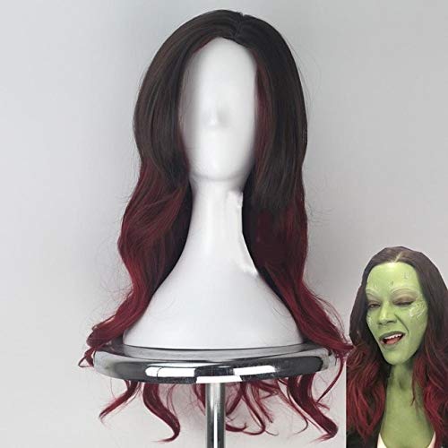 LINLINCD -DIOCOS Avengers Parrucca Scarlatta Strega Vedova Nera Capitano Marvel Dottore Strano Thor Gamora Loki Cosplay Parrucche One Size Gamora