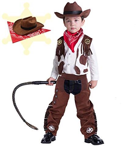 Spooktacular Creations Cowboy Costume Deluxe Set for Kids Halloween Party Dress Up,Role Play and Cosplay (Small (5 – 7 yrs))