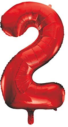 Unique Party  Palloncino Gigante Numero 2 86cm Rosso