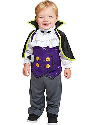 amscan -Tiny Dracula Costume-età 2-3 Anni-1 pz, Multicolore,