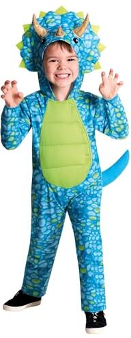 amscan Costume da Dino per bambini, 4-6 anni, colore: Blu