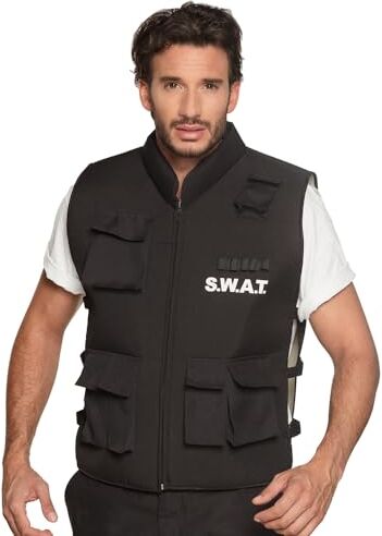 Boland Gilet per costumi SWAT, L/XL, polizia, commando, SEK, carnevale, halloween, festa in maschera, festa a tema, travestimento, teatro