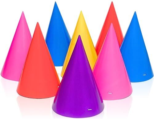 Unique Cappelli da Festa-Disegni Assortiti-Confezione da 8, Assorted