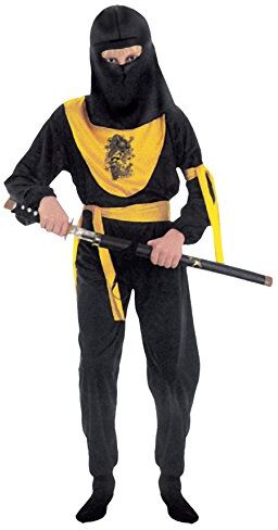 Ciao - Dragon Ninja Skorpion Costume Travestimento Bambino, Colore Nero, Giallo, 7-9 Anni, C