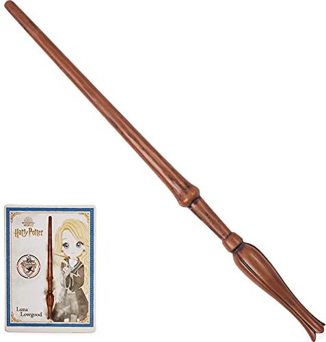 Wizarding World Harry Potter – Autentica Bacchetta Luna Lovegood in plastica con Biglietto Magico, Circa 30,5 cm, Giocattolo per Bambini dai 6 Anni in su, Articolo per Tifosi, Colore,