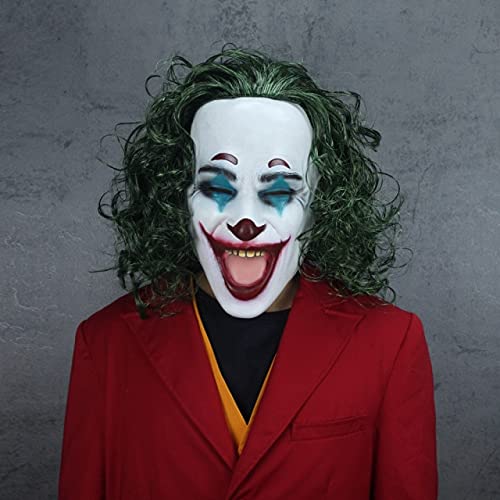 XINYIYI Horror Joker Pennywise Cosplay Maschera Halloween Party Costume Stephen King It Capitolo Due 2 Puntelli Cosplay Latex Clown Maschere Spaventose Maschera Da Clown Taglia Unica 6