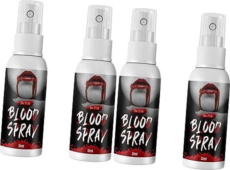 FOMIYES 4 Pcs Sangue Finto Spray Rifornimenti Del Partito Di Halloween Sangue Costume Pillola Di Sangue Finto Costume Vampiro Costumi Di Halloween Rosso Decorazione Sanguinosa Trucco