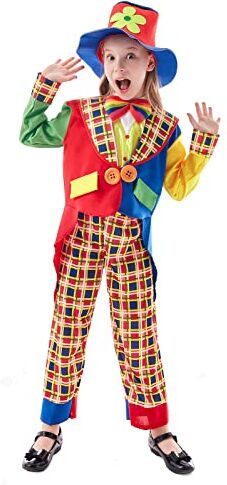 VKI ® Costume da Clown Set per Bambini, Accessori per Costumi di Halloween, Puntelli da Circo, Costume di Carnevale per Bambini